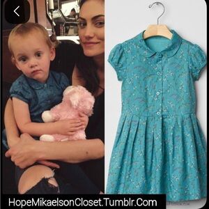 ASO Hope Mikaelson The Originals GAP Turquoise Floral Toddler Dress 5T
